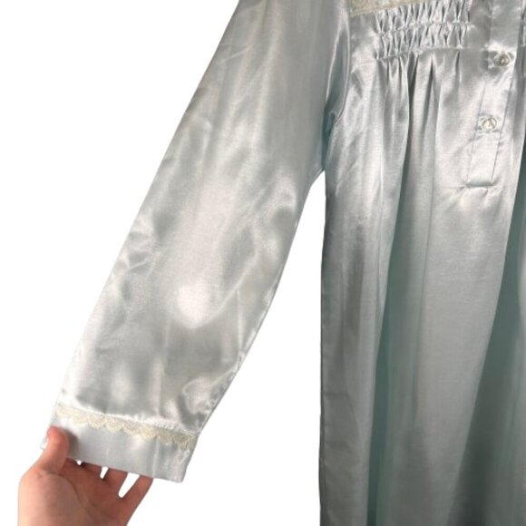 VTG Barbizon Womens Cuddleskin Embroidered Satin Lace Nightgown Size S Feminine - Picture 3 of 8